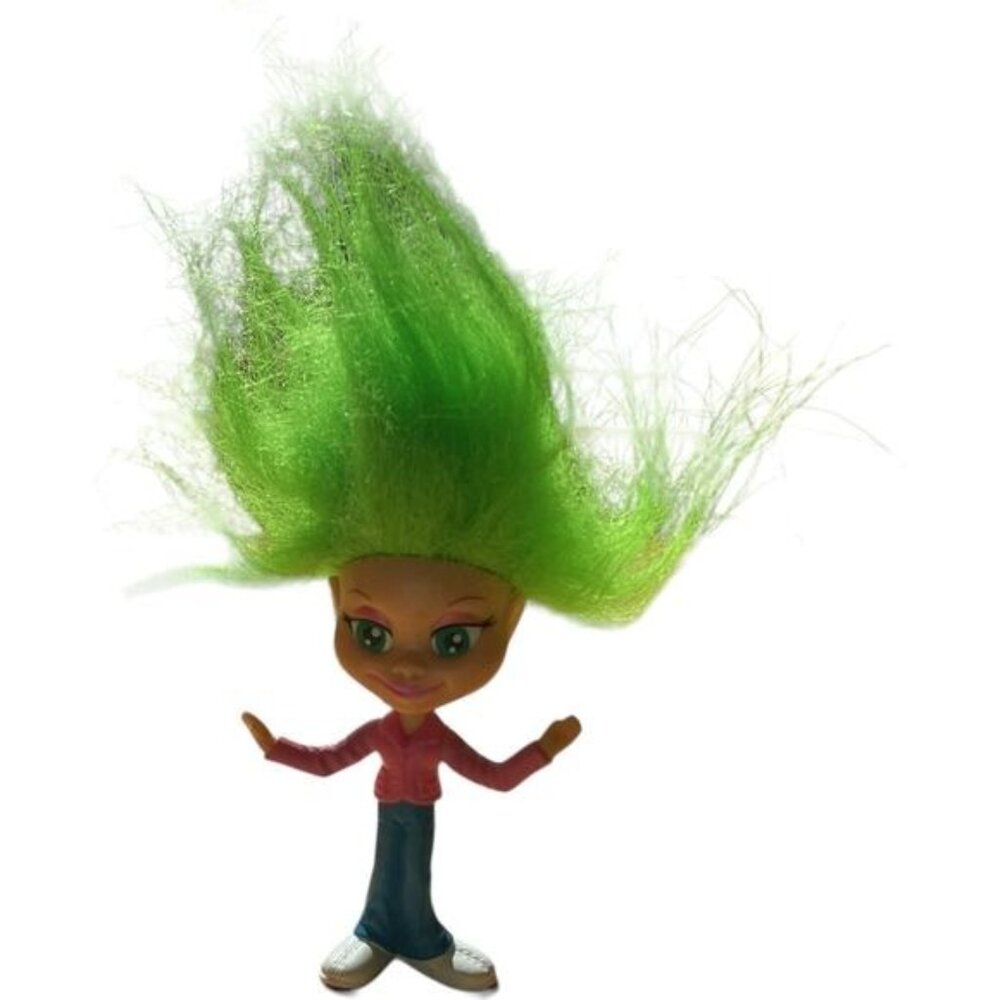 2006 McDonalds Trollz Olivia Trollishaw Action Figure Doll With Green Hair
